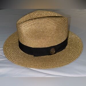 Kurt Geiger Gold Straw Hat